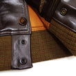 Laden Sie das Bild in den Galerie-Viewer, Buzz Rickson A-1 Flight Jacket Men's Reproduction of A1 Leather Bomber Jacket BR80649 Seal-Brown
