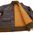 Laden Sie das Bild in den Galerie-Viewer, Buzz Rickson A-1 Flight Jacket Men's Reproduction of A1 Leather Bomber Jacket BR80649 Seal-Brown