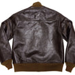 Laden Sie das Bild in den Galerie-Viewer, Buzz Rickson A-1 Flight Jacket Men's Reproduction of A1 Leather Bomber Jacket BR80649 Seal-Brown