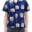 Load image into Gallery viewer, Duke Kahanamoku Cotton Hawaiian Shirt Men's 1950s Duke's Pineapple Print Reproduction Short-Sleeve Indigo Aloha Shirt DK39045 128 Navy-Blue