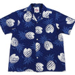 Load image into Gallery viewer, Duke Kahanamoku Cotton Hawaiian Shirt Men's 1950s Duke's Pineapple Print Reproduction Short-Sleeve Indigo Aloha Shirt DK39045 128 Navy-Blue