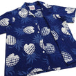 Load image into Gallery viewer, Duke Kahanamoku Cotton Hawaiian Shirt Men's 1950s Duke's Pineapple Print Reproduction Short-Sleeve Indigo Aloha Shirt DK39045 128 Navy-Blue