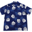 Load image into Gallery viewer, Duke Kahanamoku Cotton Hawaiian Shirt Men's 1950s Duke's Pineapple Print Reproduction Short-Sleeve Indigo Aloha Shirt DK39045 128 Navy-Blue