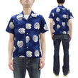 Load image into Gallery viewer, Duke Kahanamoku Cotton Hawaiian Shirt Men's 1950s Duke's Pineapple Print Reproduction Short-Sleeve Indigo Aloha Shirt DK39045 128 Navy-Blue