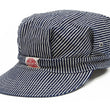Load image into Gallery viewer, HEADLIGHT Work Cap Men's Reproduction of Hickory Striped Engineer Cap Railroad Hat HD02797 421 One-Wash