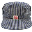 Load image into Gallery viewer, HEADLIGHT Work Cap Men's Reproduction of Hickory Striped Engineer Cap Railroad Hat HD02797 421 One-Wash