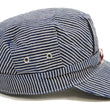 Load image into Gallery viewer, HEADLIGHT Work Cap Men's Reproduction of Hickory Striped Engineer Cap Railroad Hat HD02797 421 One-Wash