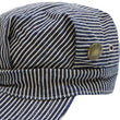 Load image into Gallery viewer, HEADLIGHT Work Cap Men's Reproduction of Hickory Striped Engineer Cap Railroad Hat HD02797 421 One-Wash