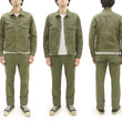 Load image into Gallery viewer, Japan Blue Jeans Jacket Men's Modern-Fit Type 2 Style Lightweight Sulphur-Dyed Back Satin Jacket JBGJ1020 Olive One-Wash