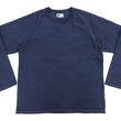 Load image into Gallery viewer, Japan Blue Jeans Long Sleeve French Terry T-Shirt Men's Casual Plain Crew-Neck Raglan-Sleeve Inlay Shirt JBKN1001 Navy-Blue