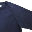 Load image into Gallery viewer, Japan Blue Jeans Long Sleeve French Terry T-Shirt Men's Casual Plain Crew-Neck Raglan-Sleeve Inlay Shirt JBKN1001 Navy-Blue