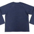 Load image into Gallery viewer, Japan Blue Jeans Long Sleeve French Terry T-Shirt Men's Casual Plain Crew-Neck Raglan-Sleeve Inlay Shirt JBKN1001 Navy-Blue