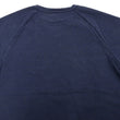 Load image into Gallery viewer, Japan Blue Jeans Long Sleeve French Terry T-Shirt Men's Casual Plain Crew-Neck Raglan-Sleeve Inlay Shirt JBKN1001 Navy-Blue