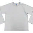 Load image into Gallery viewer, Japan Blue Jeans Long Sleeve French Terry T-Shirt Men's Casual Plain Crew-Neck Raglan-Sleeve Inlay Shirt JBKN1001 Light-Gray