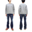 Load image into Gallery viewer, Japan Blue Jeans Long Sleeve French Terry T-Shirt Men's Casual Plain Crew-Neck Raglan-Sleeve Inlay Shirt JBKN1001 Light-Gray
