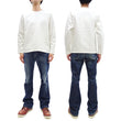 Load image into Gallery viewer, Japan Blue Jeans Long Sleeve French Terry T-Shirt Men's Casual Plain Crew-Neck Raglan-Sleeve Inlay Shirt JBKN1001 White