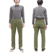 Load image into Gallery viewer, Japan Blue Jeans Men's Casual Pants Sulfur-Dyed Back Satin Trousers Olive with Regular & Straight Leg, Zip-Fly JBPT1410 One-Wash