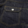 Load image into Gallery viewer, Momotaro Jeans Denim Jacket #002 with Double-Stripe Paint Men's 1953 Type 2 Style 15.7oz. Zimbabwean Cotton Deep Indigo Denim Jean Jacket MMGJ0102 One-Wash