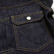 Load image into Gallery viewer, Momotaro Jeans Denim Jacket #002 with Double-Stripe Paint Men's 1953 Type 2 Style 15.7oz. Zimbabwean Cotton Deep Indigo Denim Jean Jacket MMGJ0102 One-Wash