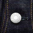 Load image into Gallery viewer, Momotaro Jeans Denim Jacket #002 with Double-Stripe Paint Men's 1953 Type 2 Style 15.7oz. Zimbabwean Cotton Deep Indigo Denim Jean Jacket MMGJ0102 One-Wash