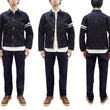 Load image into Gallery viewer, Momotaro Jeans Denim Jacket #002 with Double-Stripe Paint Men's 1953 Type 2 Style 15.7oz. Zimbabwean Cotton Deep Indigo Denim Jean Jacket MMGJ0102 One-Wash