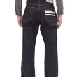 Load image into Gallery viewer, Momotaro Jeans #100 with Double-Stripe Paint Men's Loose Fit Classic Straight Button-Fly Jean Pants 14.7oz. Zimbabwean Cotton Deep Indigo Denim MMJB0101 One-Wash