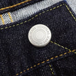Load image into Gallery viewer, Momotaro Jeans #100 with Double-Stripe Paint Men's Loose Fit Classic Straight Button-Fly Jean Pants 14.7oz. Zimbabwean Cotton Deep Indigo Denim MMJB0101 One-Wash