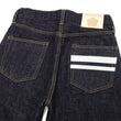 Load image into Gallery viewer, Momotaro Jeans #100 with Double-Stripe Paint Men's Loose Fit Classic Straight Button-Fly Jean Pants 14.7oz. Zimbabwean Cotton Deep Indigo Denim MMJB0101 One-Wash