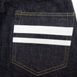 Load image into Gallery viewer, Momotaro Jeans #100 with Double-Stripe Paint Men's Loose Fit Classic Straight Button-Fly Jean Pants 14.7oz. Zimbabwean Cotton Deep Indigo Denim MMJB0101 One-Wash