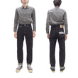Load image into Gallery viewer, Momotaro Jeans #200 with Double-Stripe Paint Men's Regular Tapered Fit Zip-Fly Jean Pants 14.7oz. Zimbabwean Cotton Deep Indigo Denim MMJZ0201 One-Wash