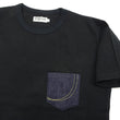 Load image into Gallery viewer, Momotaro Jeans Pocket T-shirt Men's Short Sleeve Tee Shirt with Decorative Stitched Denim Pocket MTS0020M31 Black
