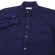 Load image into Gallery viewer, Momotaro Jeans Shirt Men's Plain Lightweight Cotton Dobby Long Sleeve Button Up Work Shirt MXLS1008 Indigo