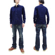 Load image into Gallery viewer, Momotaro Jeans Shirt Men's Plain Lightweight Cotton Dobby Long Sleeve Button Up Work Shirt MXLS1008 Indigo