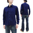 Load image into Gallery viewer, Momotaro Jeans Shirt Men's Plain Lightweight Cotton Dobby Long Sleeve Button Up Work Shirt MXLS1008 Indigo