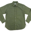 Load image into Gallery viewer, Momotaro Jeans Shirt Men's Plain Lightweight Cotton Dobby Long Sleeve Button Up Work Shirt MXLS1008 Olive