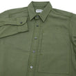 Load image into Gallery viewer, Momotaro Jeans Shirt Men's Plain Lightweight Cotton Dobby Long Sleeve Button Up Work Shirt MXLS1008 Olive