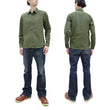 Load image into Gallery viewer, Momotaro Jeans Shirt Men's Plain Lightweight Cotton Dobby Long Sleeve Button Up Work Shirt MXLS1008 Olive