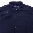 Load image into Gallery viewer, Momotaro Jeans Indigo Sashiko Shirt Men's Casual Japanese Style Long Sleeve Button Up Shirt MXLS1028