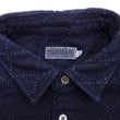 Load image into Gallery viewer, Momotaro Jeans Indigo Sashiko Shirt Men's Casual Japanese Style Long Sleeve Button Up Shirt MXLS1028