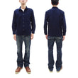 Load image into Gallery viewer, Momotaro Jeans Indigo Sashiko Shirt Men's Casual Japanese Style Long Sleeve Button Up Shirt MXLS1028