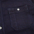 Load image into Gallery viewer, Momotaro Jeans Indigo Dobby Shirt Men's Long Sleeve Japanese Sashiko Style Plain Button Up Work Shirt MXLS1036
