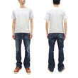 Load image into Gallery viewer, Momotaro Jeans T-shirt Men's Casual Short Sleeve Tee Shirt with GTB Stripes on Left Arm MZTS0002 White