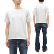 Load image into Gallery viewer, Momotaro Jeans T-shirt Men's Casual Short Sleeve Tee Shirt with GTB Stripes on Left Arm MZTS0002 White