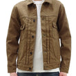 Load image into Gallery viewer, Oni Denim Jacket ONI-02516P-HOX Men's Casual Modern-Fit 13 5oz. Sulfur-Dyed Oxford Fabric Jacket in Brown-Khaki Color, Inspired by Type II G-Jacket One-Wash