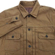 Load image into Gallery viewer, Oni Denim Jacket ONI-02516P-HOX Men's Casual Modern-Fit 13 5oz. Sulfur-Dyed Oxford Fabric Jacket in Brown-Khaki Color, Inspired by Type II G-Jacket One-Wash