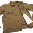 Load image into Gallery viewer, Oni Denim Jacket ONI-02516P-HOX Men's Casual Modern-Fit 13 5oz. Sulfur-Dyed Oxford Fabric Jacket in Brown-Khaki Color, Inspired by Type II G-Jacket One-Wash