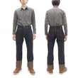 Load image into Gallery viewer, ONI Denim Jeans 288 Men's Regular Straight 15oz Selvedge Crashed Concrete Denim ONI288CCD-MOCA Indigo Warp / Mocha Brown Weft
