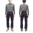 Load image into Gallery viewer, ONI Denim Jeans 505-Kasuri Men's 17oz. ONI-Kasuri Slub Denim Jeans Slightly Slim Fit with Straight-Leg Indigo Jean Pants ONI505-Kasuri