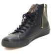 Load image into Gallery viewer, Kojima Genes Sneakers Men's Casual High Top Microfiber leather Sneakers with Side Zip RNB-8008 rnb8008 Black