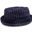 Load image into Gallery viewer, Sugar Cane Wabash Stripe Pork Pie Hat Men's Casual Upturned Short Brim Porkpie Hat SC02467 Navy-Blue